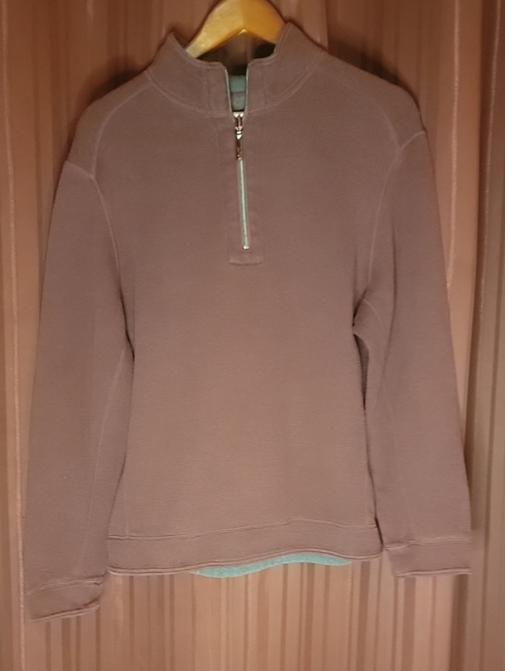 Mens Tommy Bahama Quarter-Zip Burgundy Pullover Sweatshirt - Sz Lg